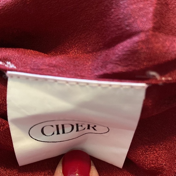 Cider Renaissance Velvet Burgundy Corset style long sleeves ruched bust - Picture 11 of 15